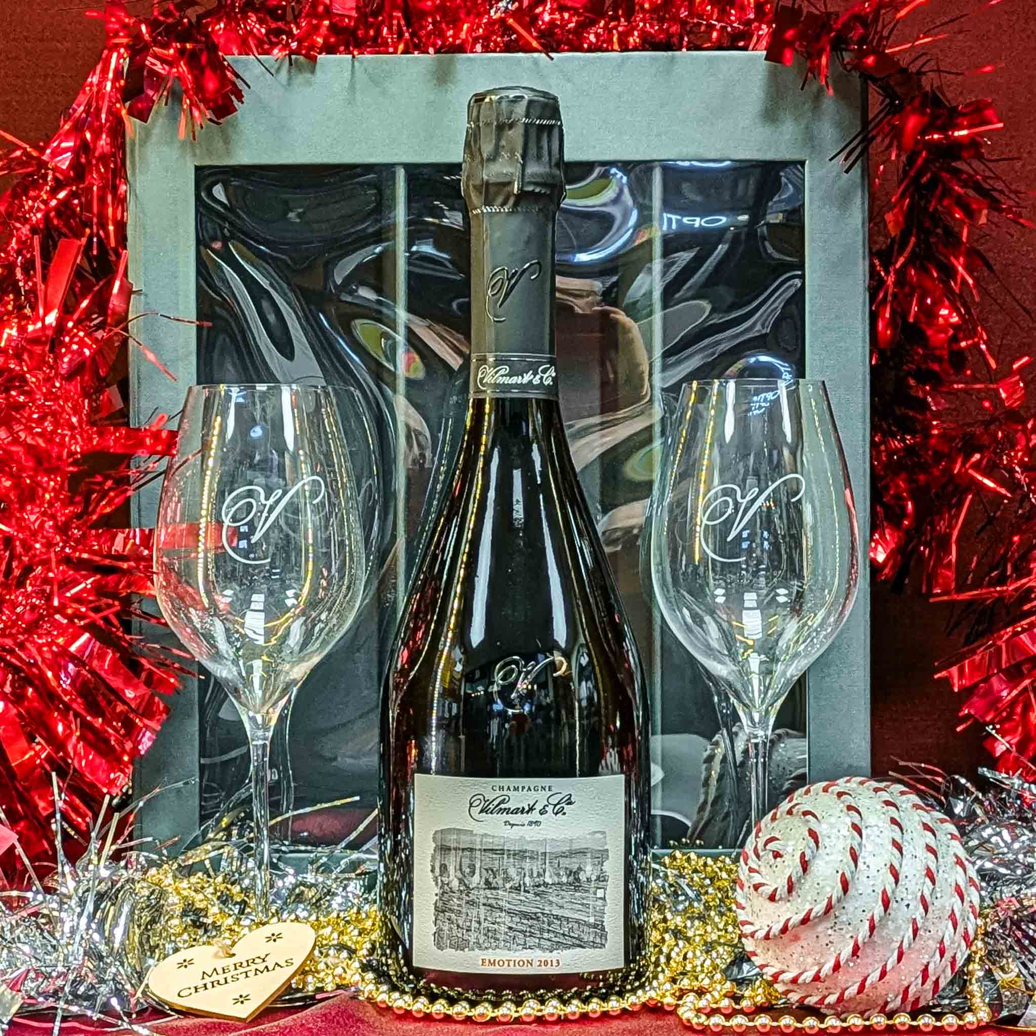 Vilmart Champagne and Glasses Gift Set: 2013 Cuvée Emotion Option Vilmart Champagne and Glasses Gift Set: 2013 Cuvée Emotion Option