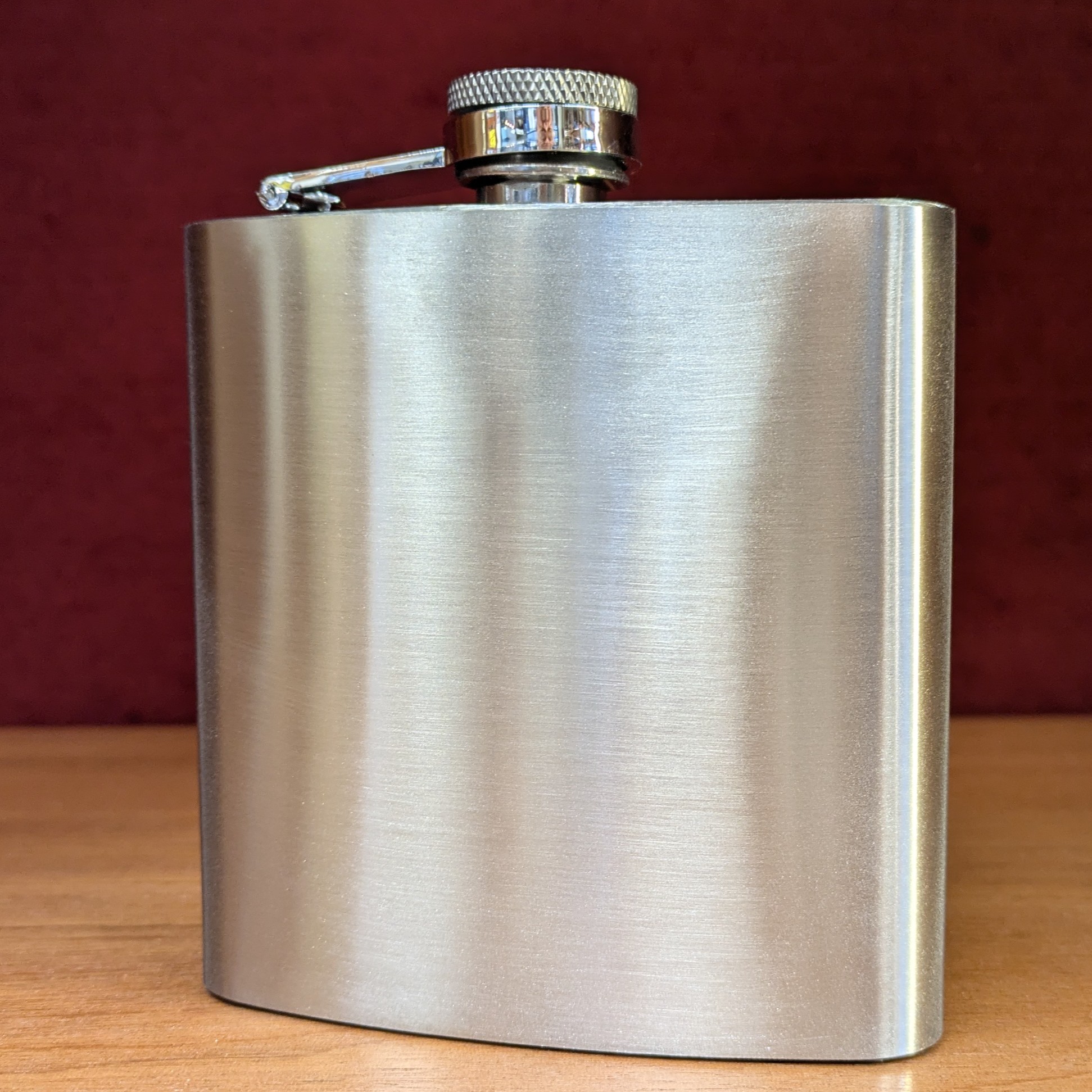 Stainless Steel 6oz Brushed Steel Hip Flask Stainless Steel 6oz Brushed Steel Hip Flask