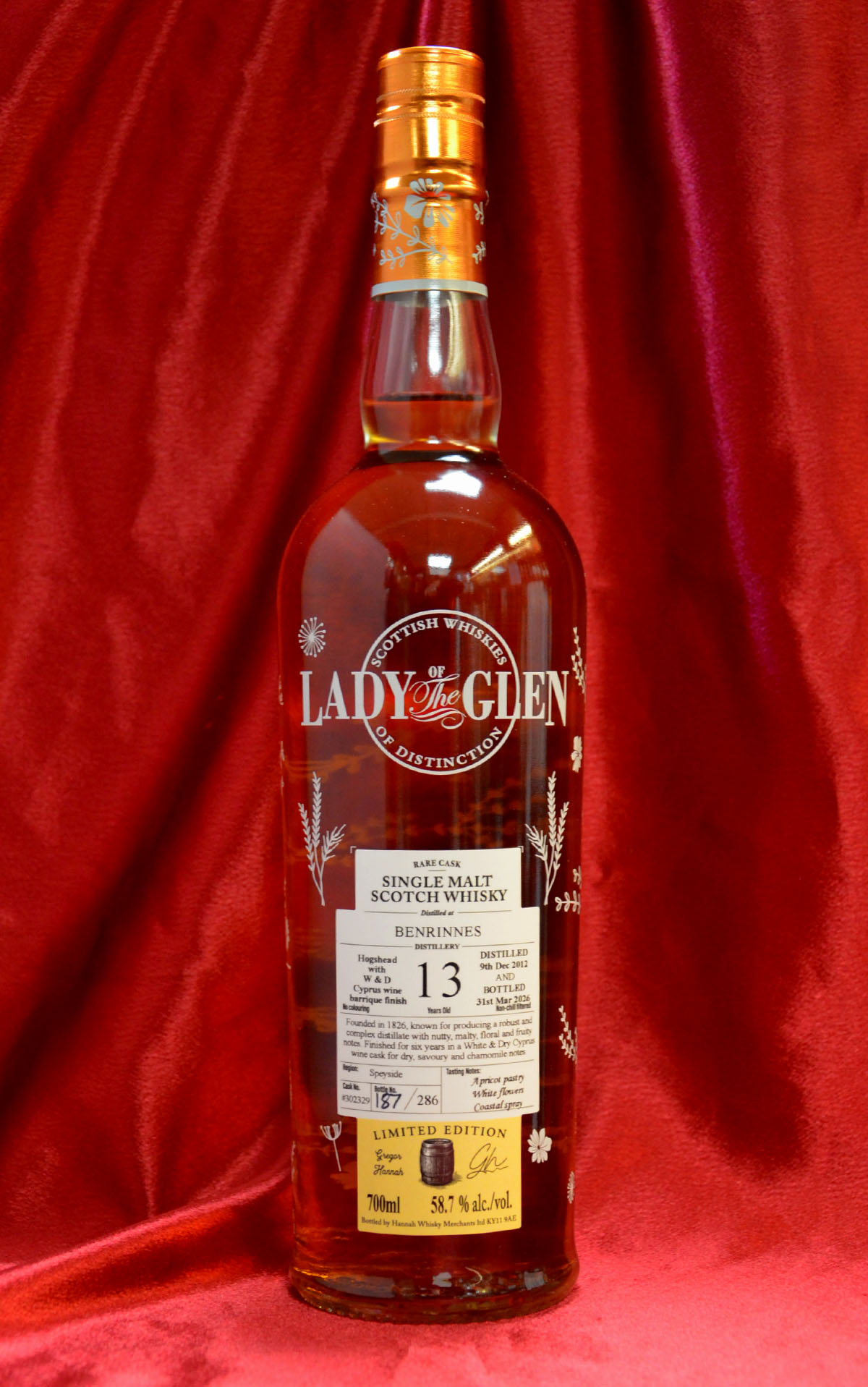 Lady of the Glen ‘Rare Cask’ Benrinnes 2012 (13 year old) 58.7% Lady of the Glen ‘Rare Cask’ Benrinnes 2012 (13 year old) 58.7%