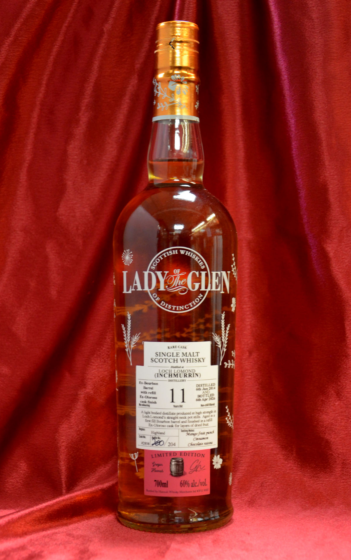 Lady of the Glen ‘Rare Cask’ Loch Lomond (Inchmurrin) 2014 (11 year old) 60% Lady of the Glen ‘Rare Cask’ Loch Lomond (Inchmurrin) 2014 (11 year old) 60%