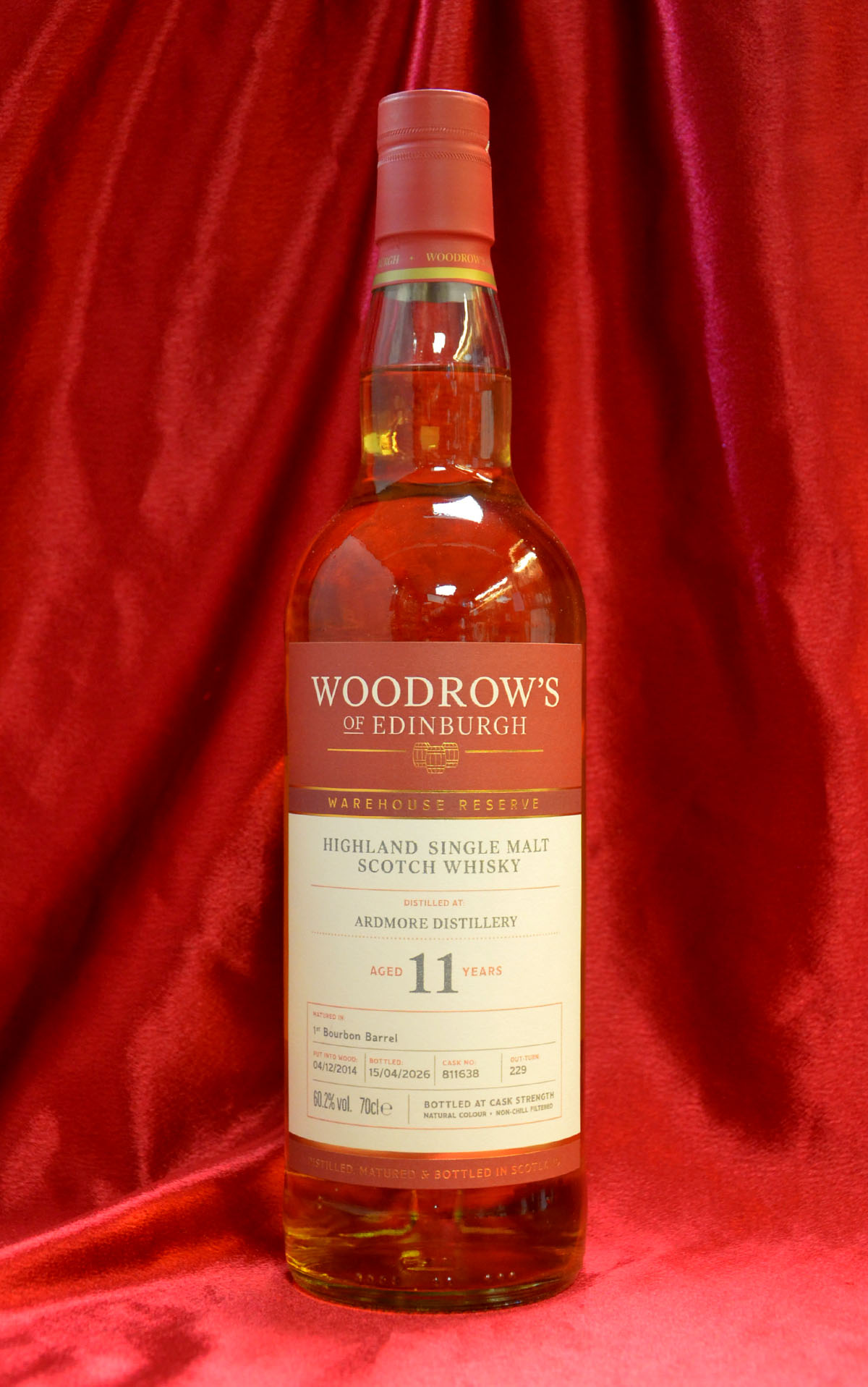 Woodrow’s of Edinburgh Ardmore 2014 (11 year old) 60.2% Woodrow’s of Edinburgh Ardmore 2014 (11 year old) 60.2%
